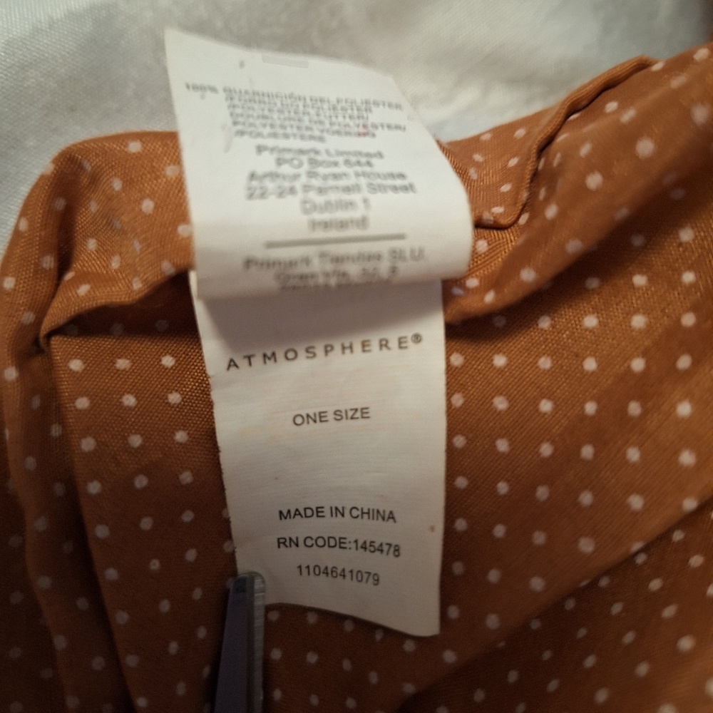 Atmosphere Tan Backpack Drawstring Ajustable Staps Front Zip Pocket - Picture 16 of 16
